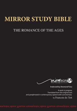 Mirror Study Bible - Paperback 10th Edition 1200 page, Updated - [excluding Acts] 7 X 10 Inch, Wide Margin. de Francois Du Toit