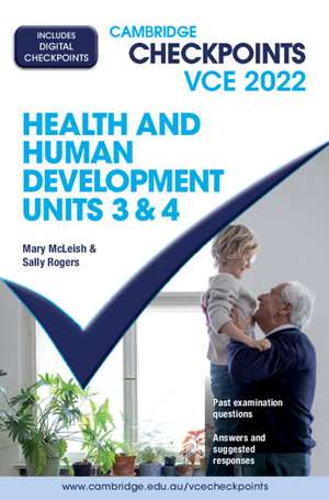 Cambridge Checkpoints VCE Health and Human Development Units 3&4 2022 de Mary McLeish