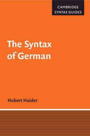 The Syntax of German de Hubert Haider