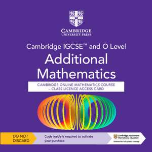 Cambridge IGCSE™ and O Level Additional Mathematics Cambridge Online Mathematics Course - Class Licence Access Card (1 Year Access) de Sue Pemberton