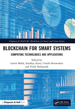 Blockchain for Smart Systems: Computing Technologies and Applications de Latesh Malik