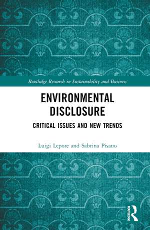 Environmental Disclosure: Critical Issues and New Trends de Luigi Lepore