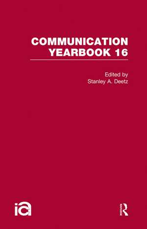 Communication Yearbook 16 de Stanley Deetz