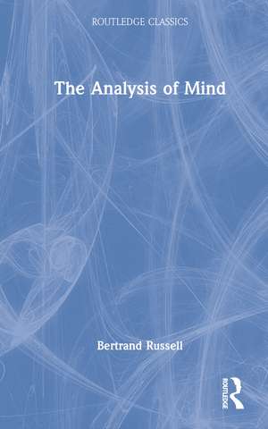 The Analysis of Mind de Bertrand Russell