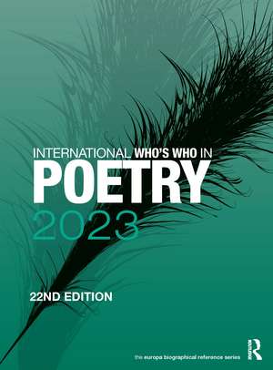 International Who's Who in Poetry 2023 de Europa Publications