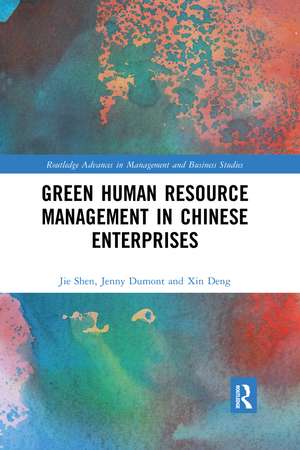 Green Human Resource Management in Chinese Enterprises de Jie Shen