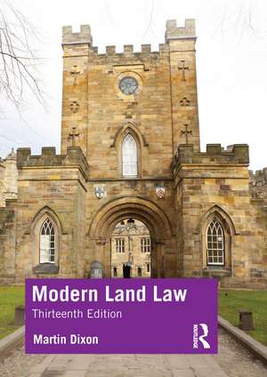 Modern Land Law de Martin Dixon