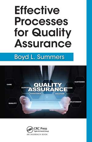 Effective Processes for Quality Assurance de Boyd L. Summers