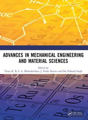Advances in Mechanical Engineering and Material Sciences de Vinay K. B