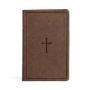 CSB Large Print Personal Size Reference Bible, Brown Leathertouch de Csb Bibles By Holman