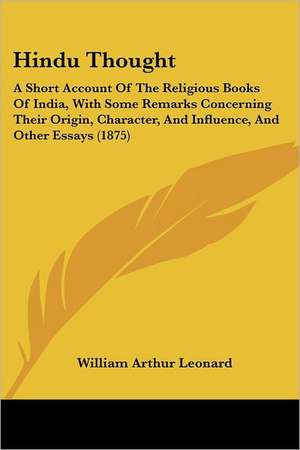 Hindu Thought de William Arthur Leonard