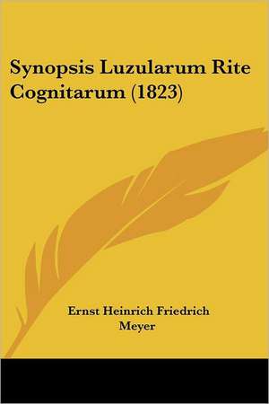 Synopsis Luzularum Rite Cognitarum (1823) de Ernst Heinrich Friedrich Meyer