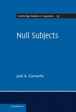 Null Subjects de José A. Camacho