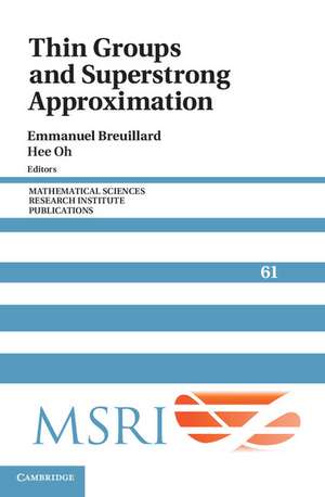 Thin Groups and Superstrong Approximation de Emmanuel Breuillard