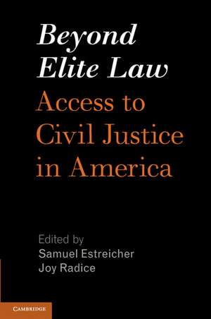 Beyond Elite Law: Access to Civil Justice in America de Samuel Estreicher