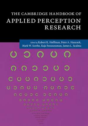 The Cambridge Handbook of Applied Perception Research 2 Volume Hardback Set de Robert R. Hoffman