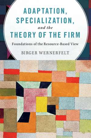 Adaptation, Specialization, and the Theory of the Firm: Foundations of the Resource-Based View de Birger Wernerfelt