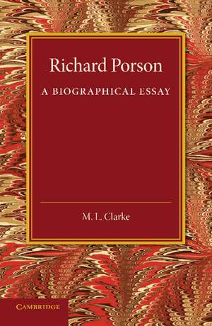 Richard Porson: A Biographical Essay de M. L. Clarke