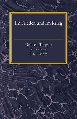 Im Frieden und im Krieg de George F. Timpson