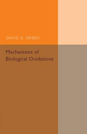 Mechanisms of Biological Oxidations de David E. Green