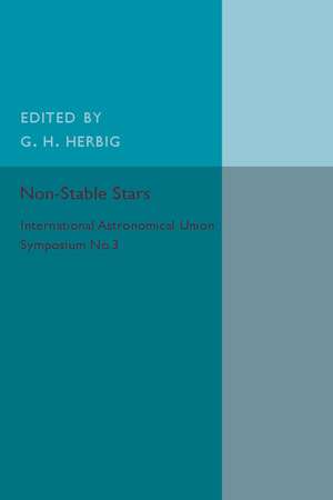 Non-Stable Stars de George H. Herbig