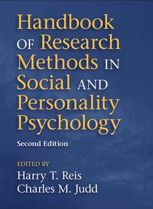 Handbook of Research Methods in Social and Personality Psychology de Harry T. Reis