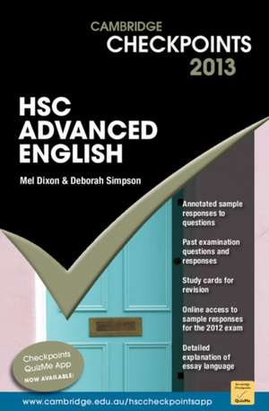 Cambridge Checkpoints HSC Advanced English de Mel Dixon