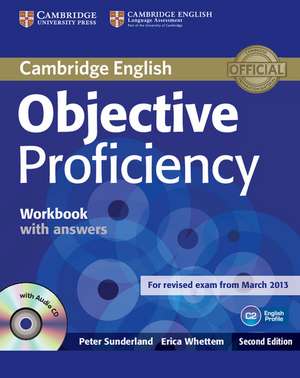 Objective Proficiency Workbook with Answers with Audio CD de Peter Sunderland