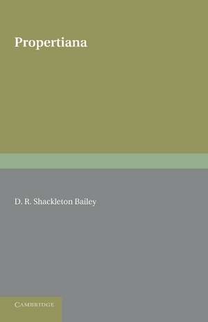 Propertiana de D.R. Shackleton Bailey