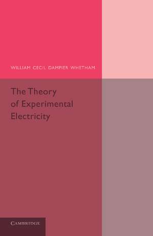 The Theory of Experimental Electricity de William Cecil Dampier-Whetham