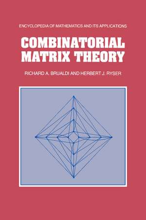 Combinatorial Matrix Theory de Richard A. Brualdi