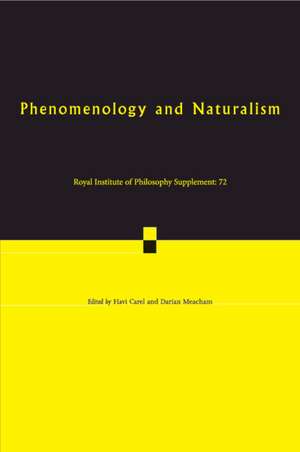 Phenomenology and Naturalism: Examining the Relationship between Human Experience and Nature de Havi Carel