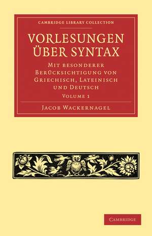 Vorlesungen über Syntax de Jacob Wackernagel