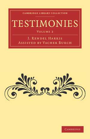 Testimonies de Vacher Rendel Burch