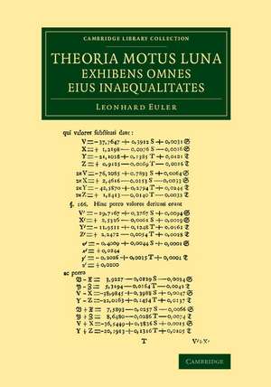 Theoria motus lunae exhibens omnes eius inaequalitates: In additamento hoc idem argumentum aliter tractatur simulque ostenditur quemadmodum motus lunae cum omnibus inaequalitatibus innumeris aliis modis repraesentari atque ad calculum revocari possit de Leonhard Euler