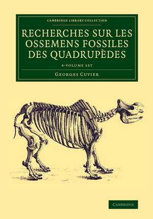 Recherches sur les ossemens fossiles des quadrupèdes 4 Volume Set de Georges Cuvier