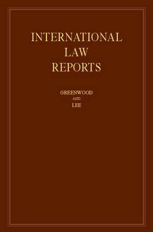 International Law Reports: Volume 171 de Christopher Greenwood