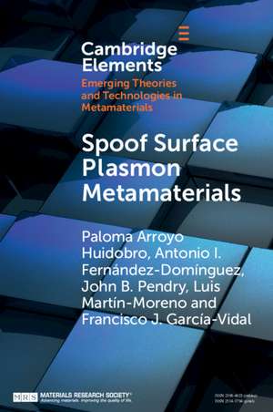 Spoof Surface Plasmon Metamaterials de Paloma Arroyo Huidobro