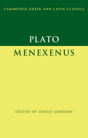 Plato: Menexenus de David Sansone