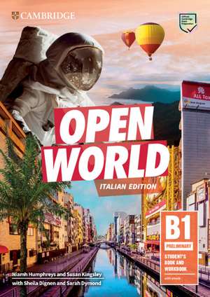 Open World Preliminary Student's Book and Workbook with ebook: Italian Edition de Niamh Humphreys