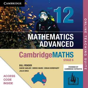 CambridgeMATHS NSW Stage 6 Advanced Year 12 Online Teaching Suite Card de William Pender