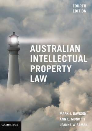 Australian Intellectual Property Law de Mark J. Davison