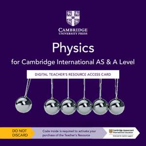 Cambridge International AS & A Level Physics Digital Teacher's Resource Access Card de Graham Jones