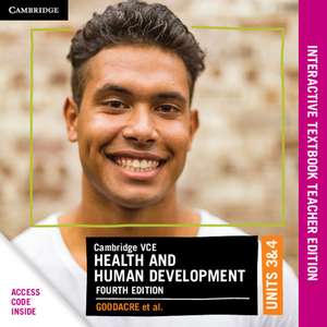 Cambridge VCE Health and Human Development Units 3&4 Teacher Edition Digital Card de Sonia Goodacre