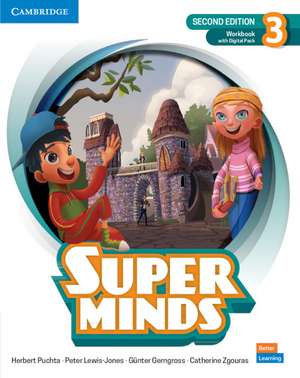 Super Minds Level 3 Workbook with Digital Pack British English de Herbert Puchta