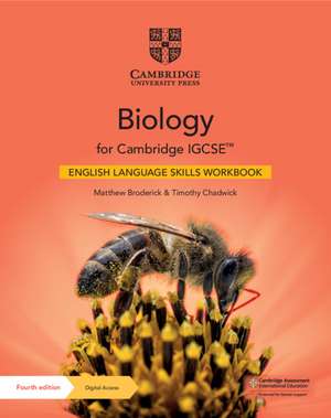 Biology for Cambridge IGCSE™ English Language Skills Workbook with Digital Access (2 Years) de Matthew Broderick