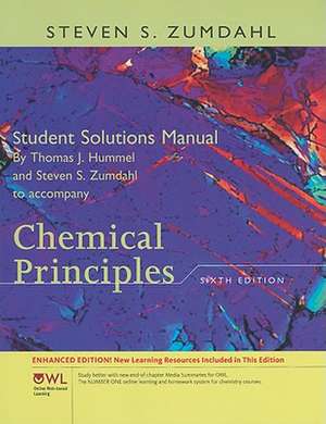 Student Solutions Manual for Chemical Principles de Steven S. Zumdahl