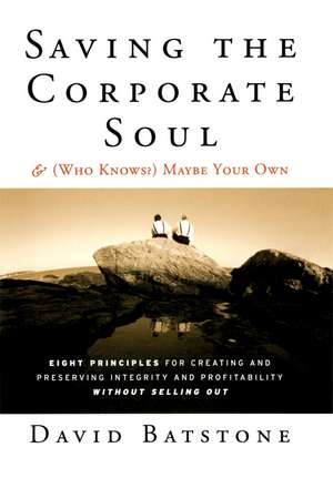 Saving the Corporate Soul – and (Who Knows?) Maybe Your Own – Eight Principles for Creating and Preserving Integrity and Profitability Without Sel de D Batstone