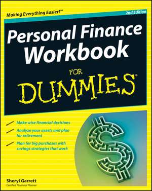 Personal Finance Workbook For Dummies 2e de S Garrett