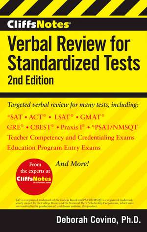 CliffsNotes Verbal Review for Standardized Tests, 2nd Edition de Deborah Covino